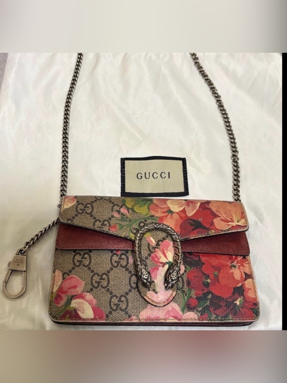 GG Supreme Monogram Blooms Super Mini Dionysus Shoulder Bag Beige Multicolor - Picture 5 of 16